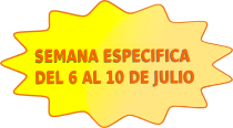 Semana específica del 6 al 11 de julio